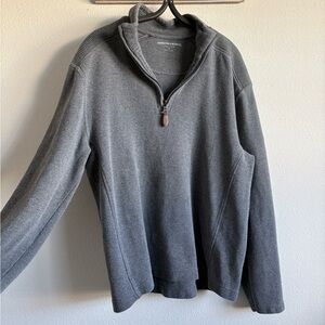 Johnston & Murphy Gray Zip-Up Sweater